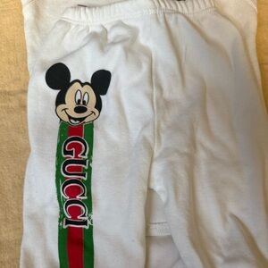 White Mickey Mouse Graphic Sweatshirt